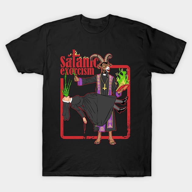 Satanic exorcism T-Shirt by albertocubatas